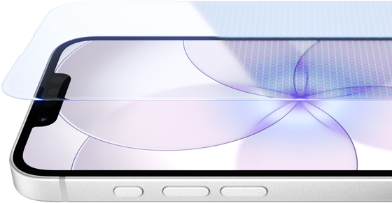 iPhone 17e, parte frontal con Ceramic Shield 2, parte lateral, color blanco, botones: Acci&oacute;n, volumen