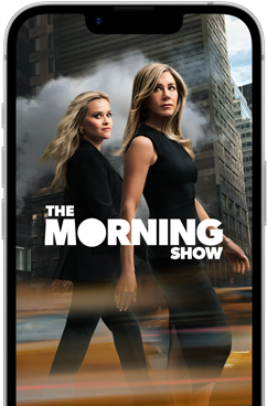 Pantalla de un iPhone 17e que muestra la serie The Morning Show de Apple TV