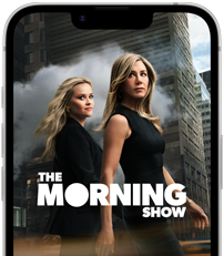 Pantalla de un iPhone 17e que muestra la serie The Morning Show de Apple TV